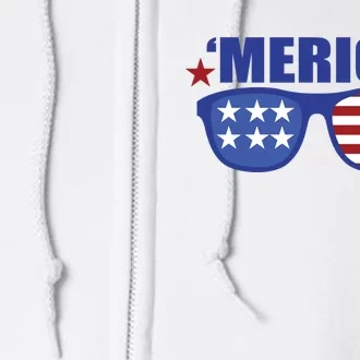 Merica USA 4th Of July Full Zip Hoodie