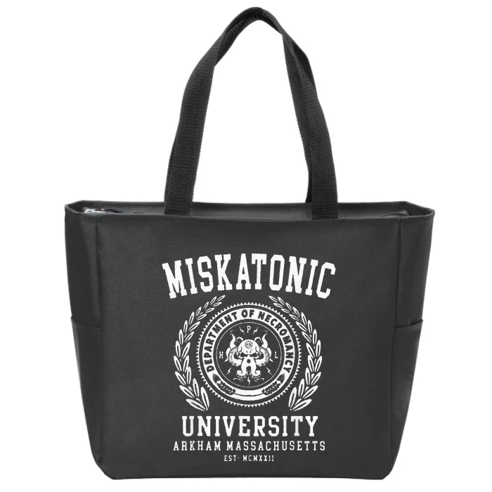 Miskatonic University Arkham East Massachusetts Wcmxkll Zip Tote Bag