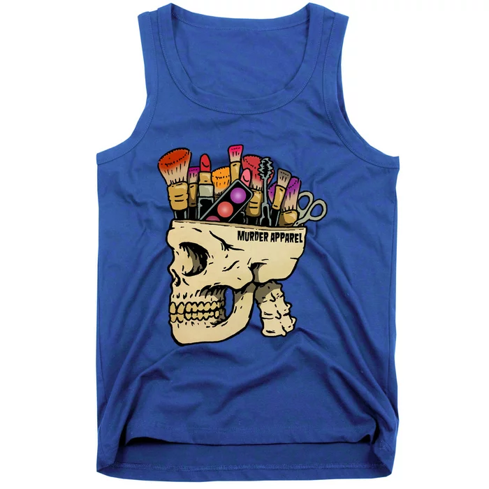 Make Up Addict Skull Gothic Gift Tank Top