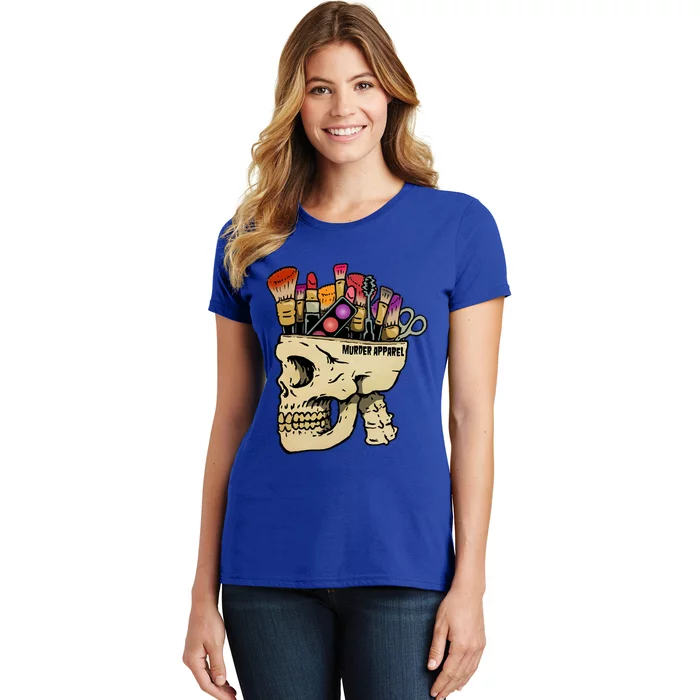 Make Up Addict Skull Gothic Gift Women's T-Shirt