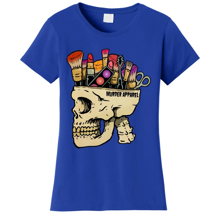 Make Up Addict Skull Gothic Gift Women's T-Shirt