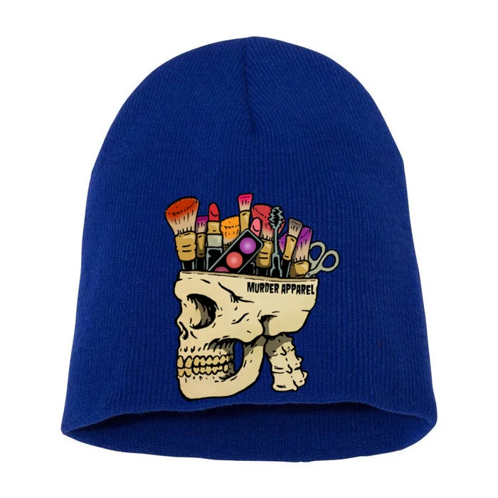 Make Up Addict Skull Gothic Gift Short Acrylic Beanie