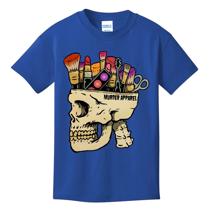 Make Up Addict Skull Gothic Gift Kids T-Shirt