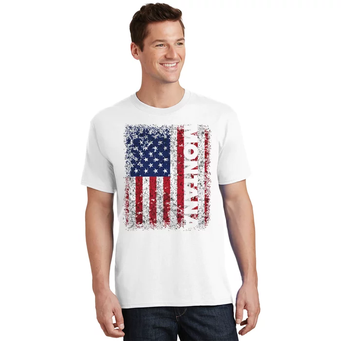 Montana Usa American Flag Home Vintage Patriotic Gift T-Shirt