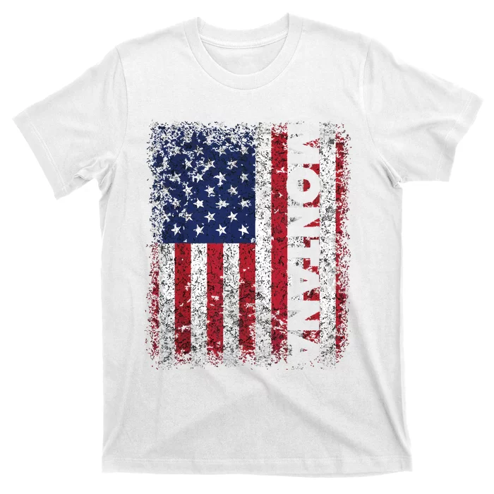 Montana Usa American Flag Home Vintage Patriotic Gift T-Shirt