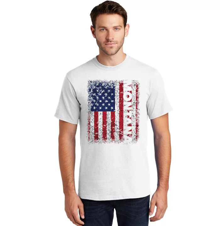 Montana Usa American Flag Home Vintage Patriotic Gift Tall T-Shirt