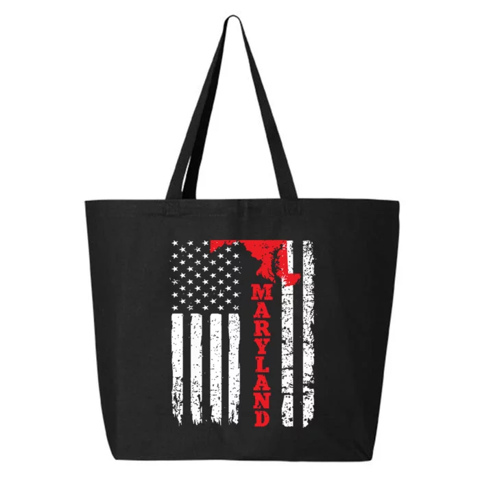 Maryland Usa American Flag State Native Born 25L Jumbo Tote