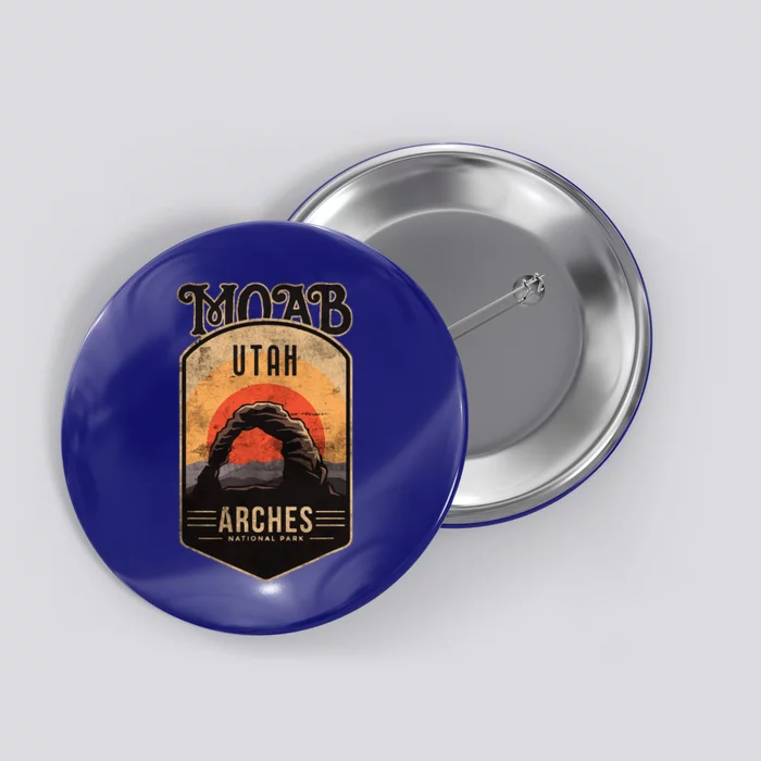 Moab Utah Arches National Park Adventure Vintage Gift Button