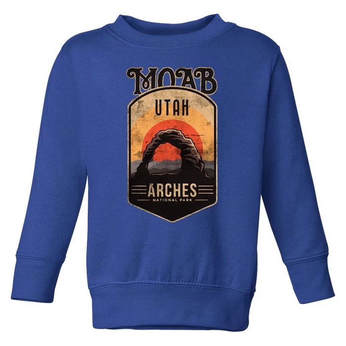 Moab Utah Arches National Park Adventure Vintage Gift Toddler Sweatshirt