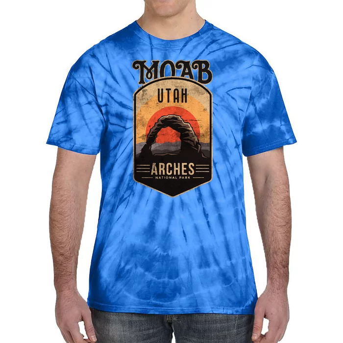 Moab Utah Arches National Park Adventure Vintage Gift Tie-Dye T-Shirt