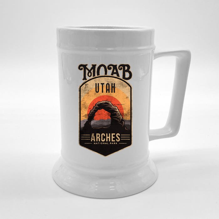 Moab Utah Arches National Park Adventure Vintage Gift Front & Back Beer Stein