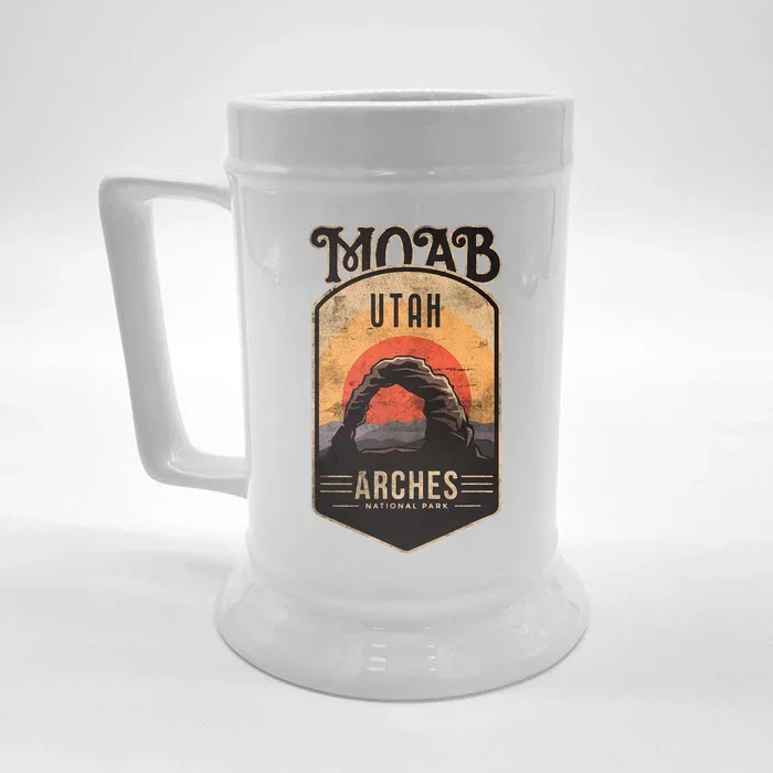 Moab Utah Arches National Park Adventure Vintage Gift Front & Back Beer Stein