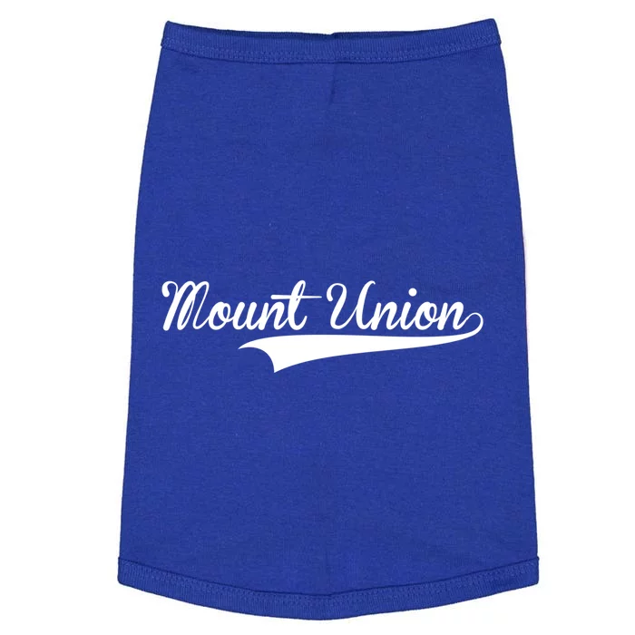 Mount Union Baseball Vintage Retro Font Cute Gift Doggie Tank