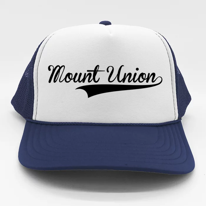 Mount Union Baseball Vintage Retro Font Cute Gift Trucker Hat