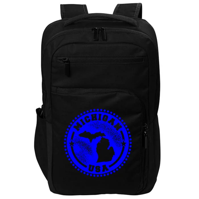 Michigan USA Blue Logo Impact Tech Backpack