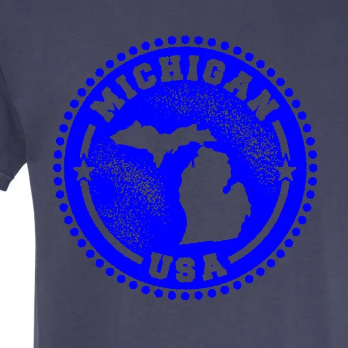 Michigan USA Blue Logo Garment-Dyed Heavyweight T-Shirt