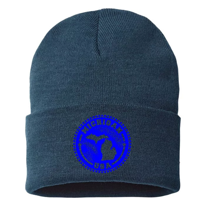 Michigan USA Blue Logo Sustainable Knit Beanie