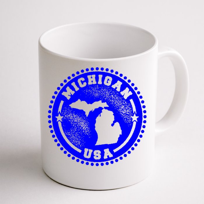 Michigan USA Blue Logo Front & Back Coffee Mug