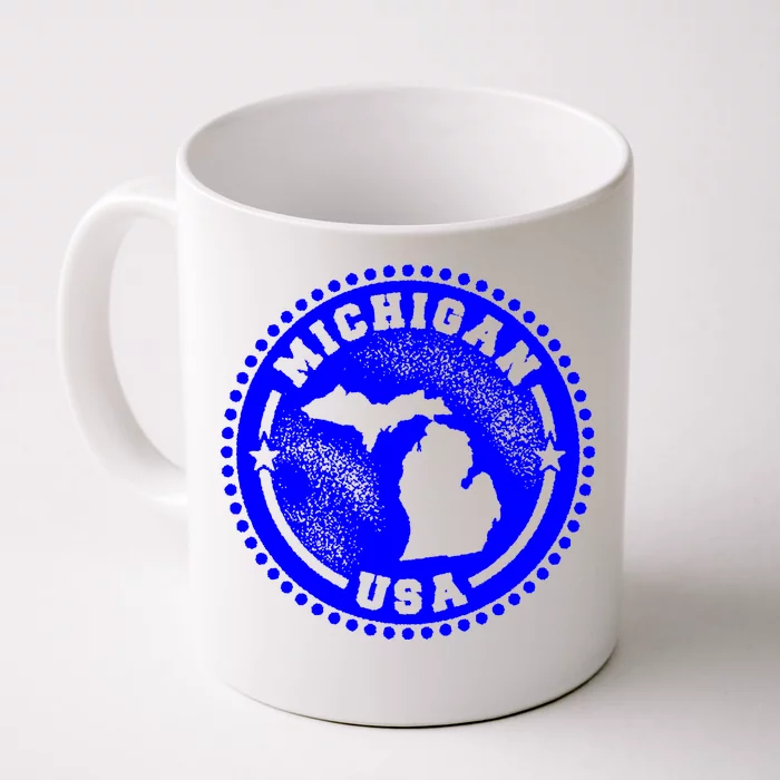 Michigan USA Blue Logo Front & Back Coffee Mug