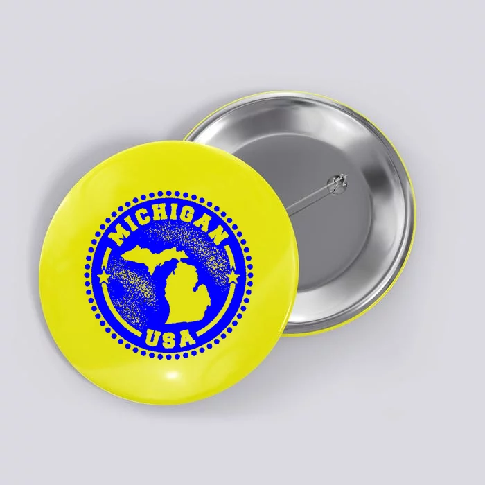 Michigan USA Blue Logo Button