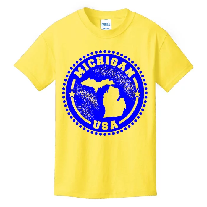 Michigan USA Blue Logo Kids T-Shirt