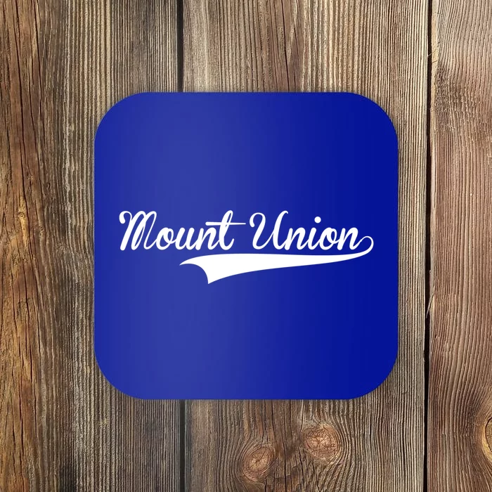 Mount Union Baseball Vintage Retro Font Gift Coaster