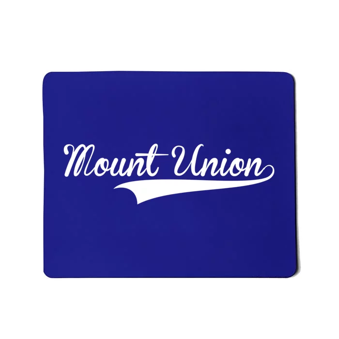 Mount Union Baseball Vintage Retro Font Gift Mousepad