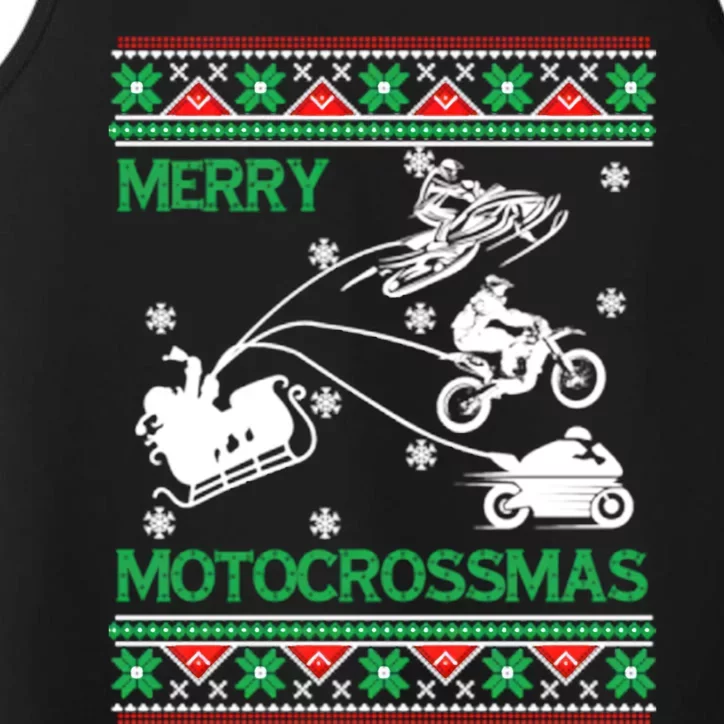 Motorcross Ugly Christmas Performance Tank