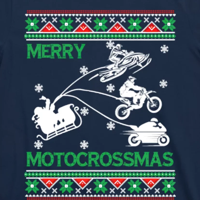 Motorcross Ugly Christmas T-Shirt