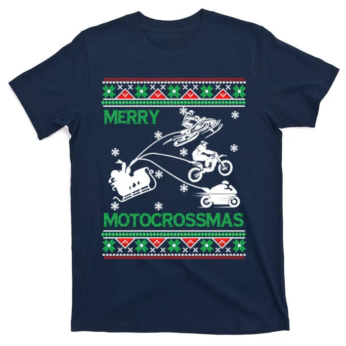 Motorcross Ugly Christmas T-Shirt