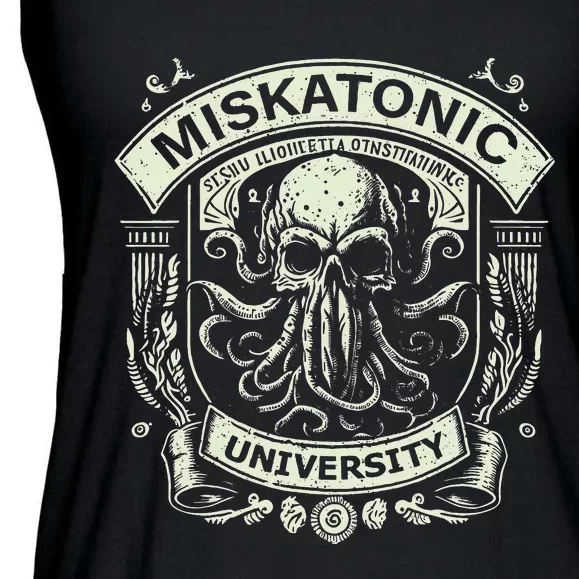 Miskatonic University Cthulhu Mythos Necronomicon Ladies Essential Flowy Tank