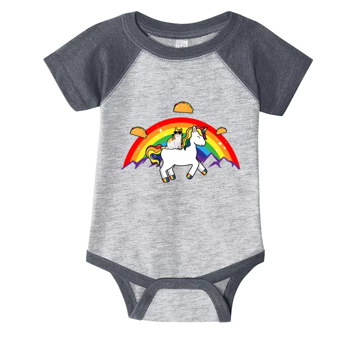 Magical Unicorn Cat Taco Rainbow Infant Baby Jersey Bodysuit