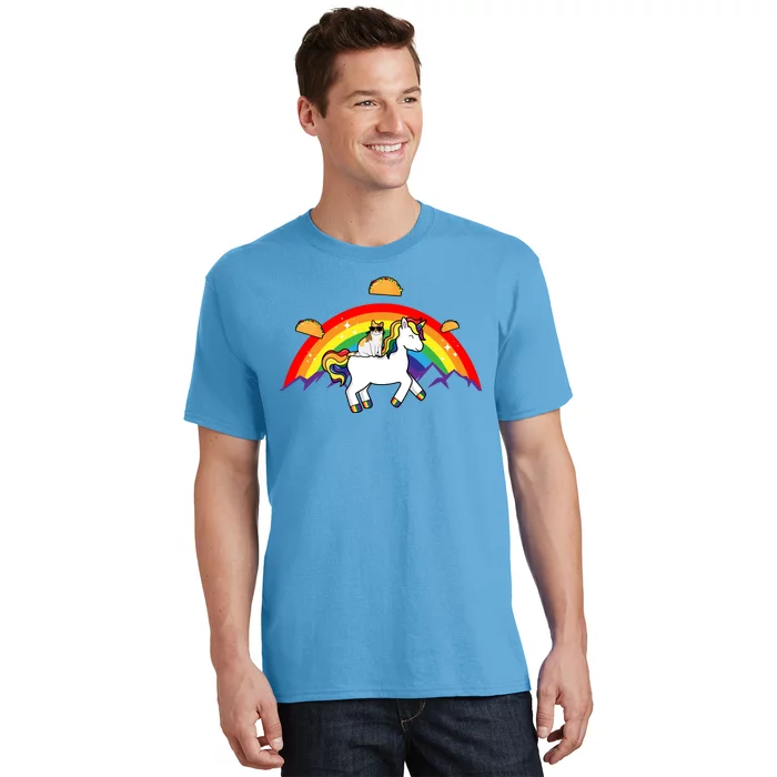 Magical Unicorn Cat Taco Rainbow T-Shirt