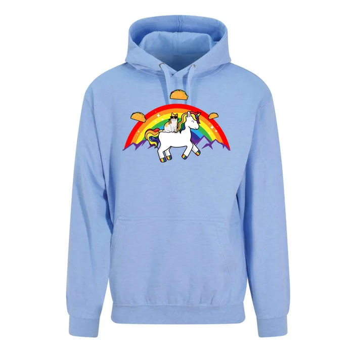 Magical Unicorn Cat Taco Rainbow Unisex Surf Hoodie