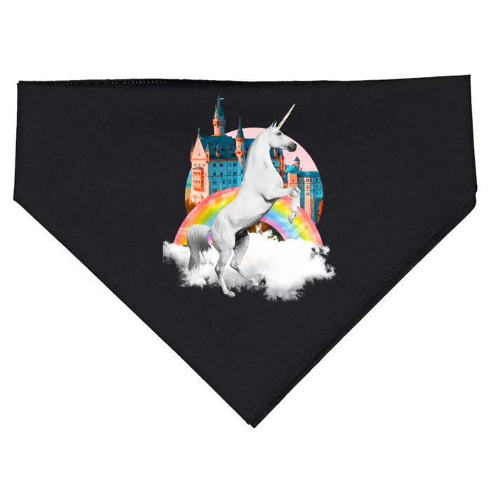 Magical Unicorn Castle USA-Made Doggie Bandana