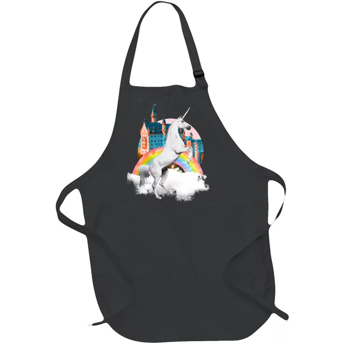 Magical Unicorn Castle Full-Length Apron With Pocket