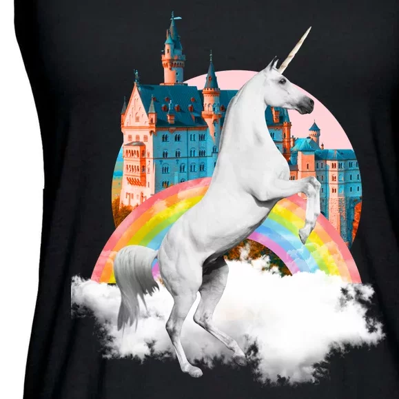 Magical Unicorn Castle Ladies Essential Flowy Tank