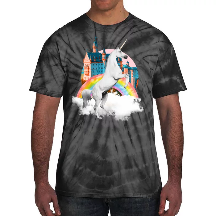 Magical Unicorn Castle Tie-Dye T-Shirt