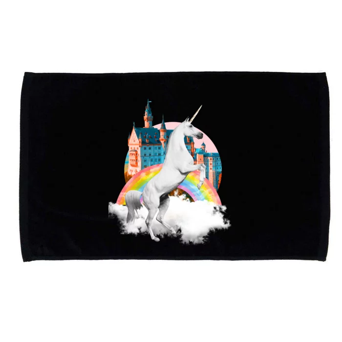 Magical Unicorn Castle Microfiber Hand Towel