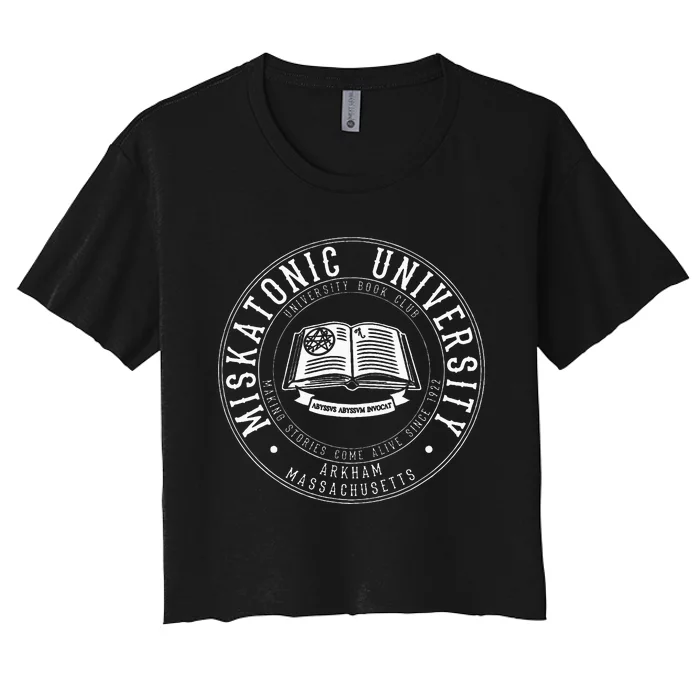 Miskatonic University Cthulhu Mythos Necronomicon Women's Crop Top Tee