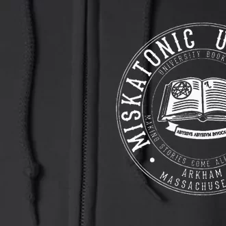 Miskatonic University Cthulhu Mythos Necronomicon Full Zip Hoodie