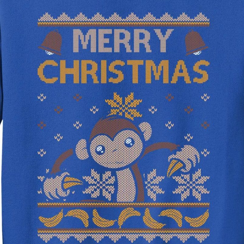 Monkey Ugly Christmas Jungle Gorilla Bananas Cute Gift Sweatshirt