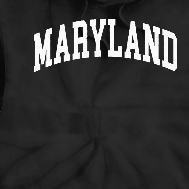 Maryland US College Font Proud American USA States Tie Dye Hoodie