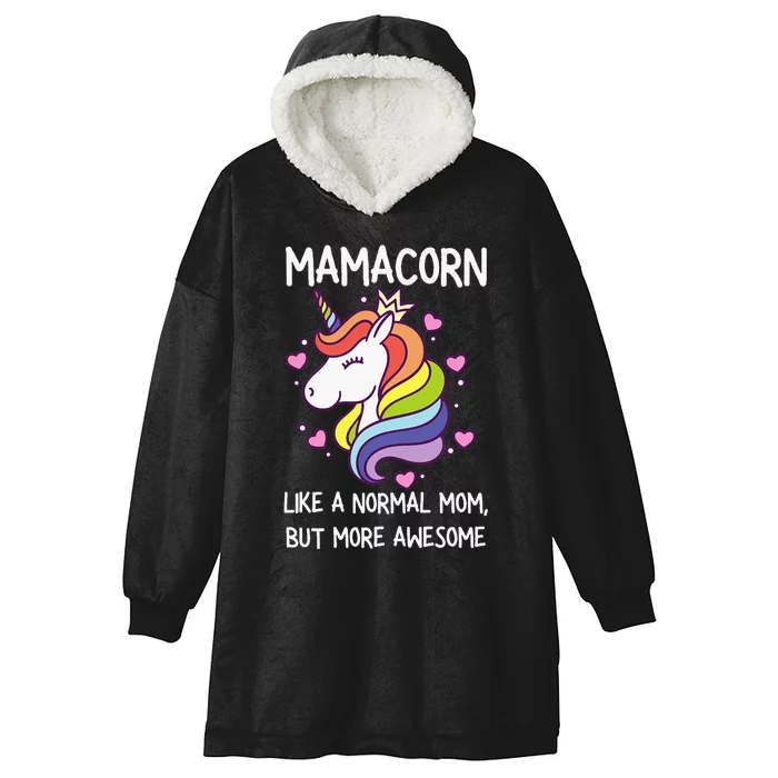 Mamacorn Unicorn Costume Mom MotherS Day Hooded Wearable Blanket