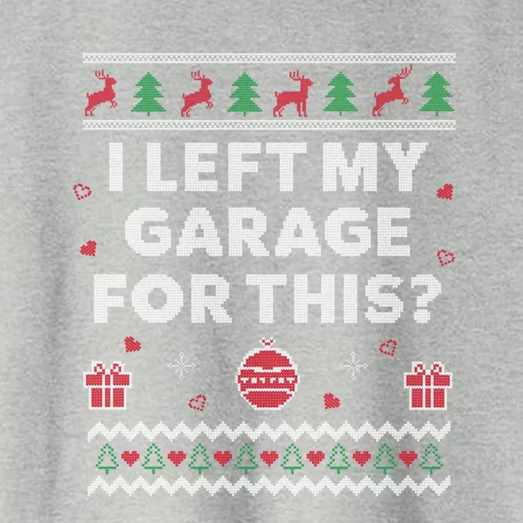 Mechanic Ugly Christmas Funny Garage Car Xmas Funny Gift Women's Crop Top Tee