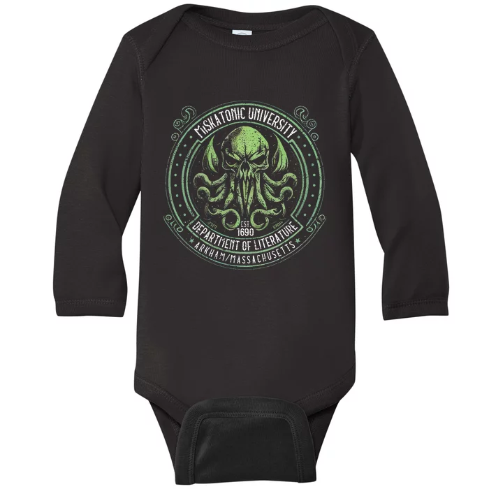 Miskatonic University Cosmic Horror Cthulhu Baby Long Sleeve Bodysuit