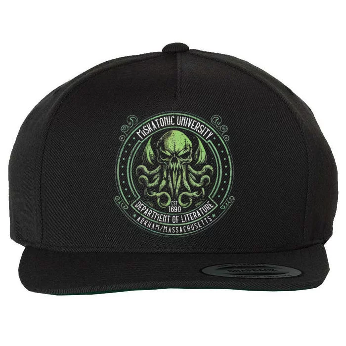 Miskatonic University Cosmic Horror Cthulhu Wool Snapback Cap