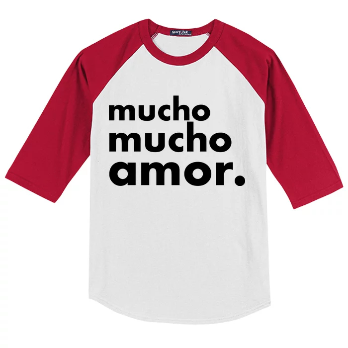 Mucho Mucho Amor Funny Meme Kids Colorblock Raglan Jersey