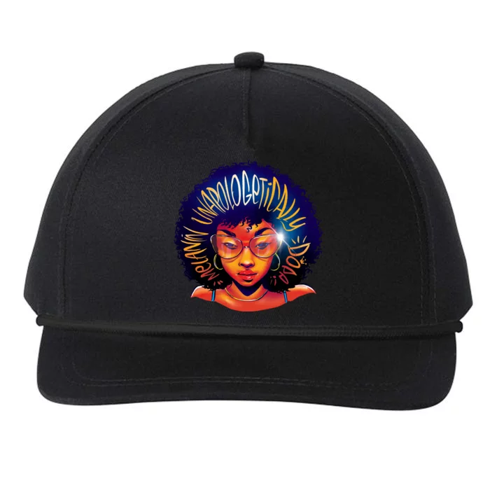 Melanin Unapologetically Dope Snapback Five-Panel Rope Hat