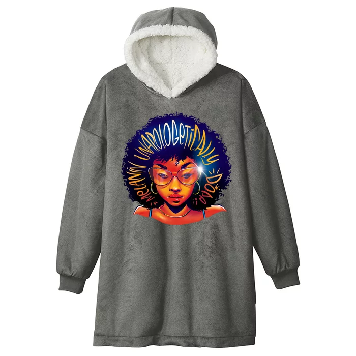 Melanin Unapologetically Dope Hooded Wearable Blanket